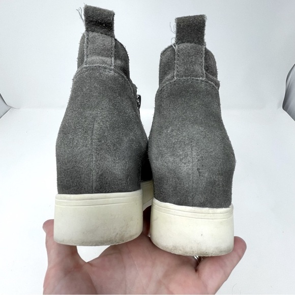 Steve Madden “Madden Wedgie” Gray Leather/Suede Booties – Size 8 - Picture 7 of 10